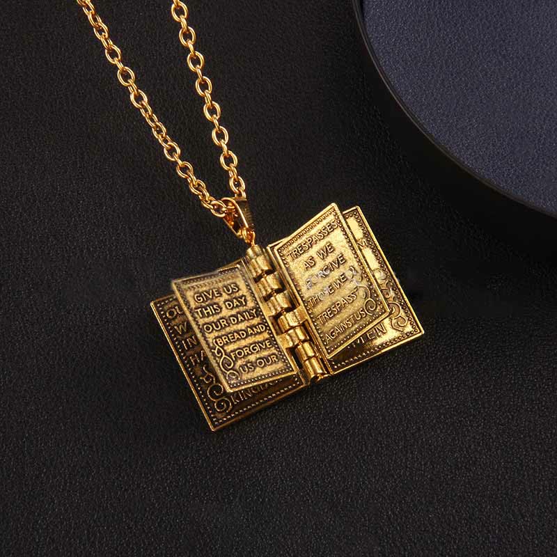 christiandiscipleshop Turnable Cross Holy Bible Pendant Quality Necklace