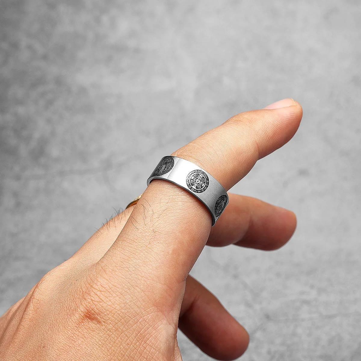 Christiandiscipleshop Religion St. Benedict Titanium Ring