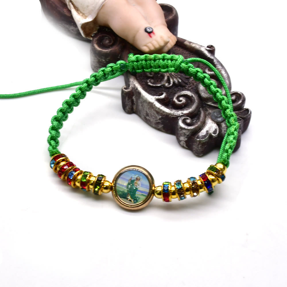 Christiandiscipleshop St. Jude Green String Adjustable Bracelet