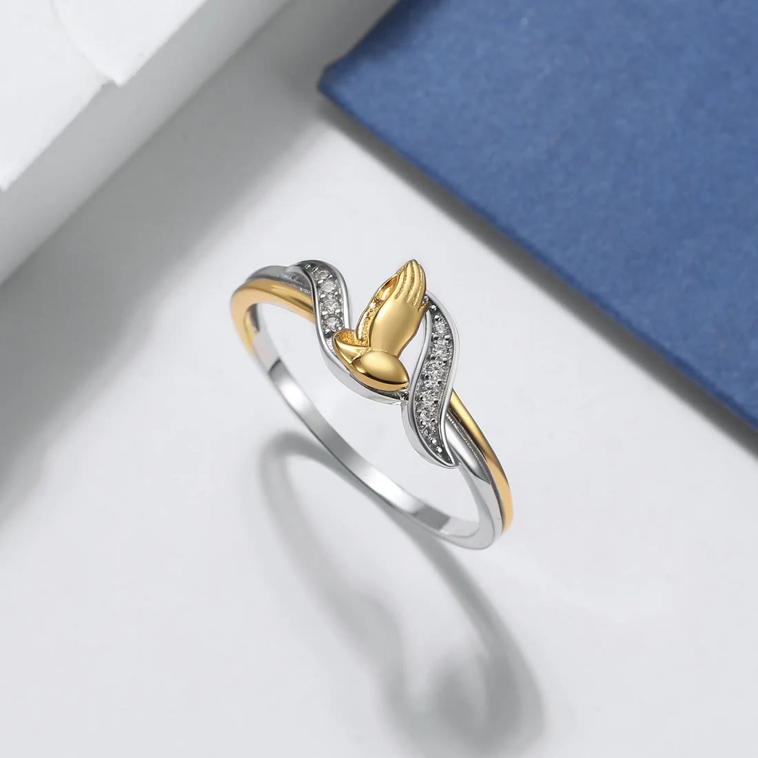 Christiandiscipleshop Praying Hands Gold & Silver Ring