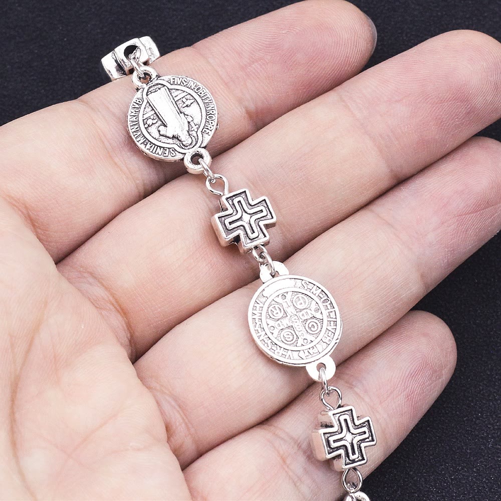 Christiandiscipleshop St. Benedict Medal Cross Protection Bracelet